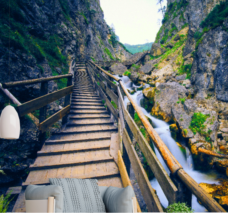 风景墙壁画美丽的山间小径 - TenStickers