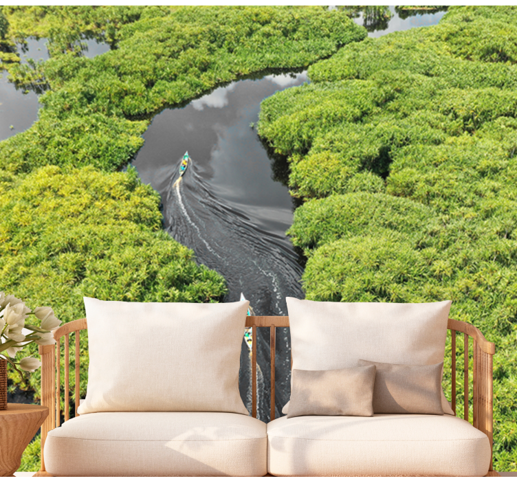 风景墙壁画 风景秀丽的河流之旅 - TenStickers