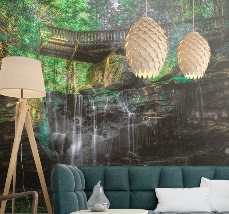 风景墙壁画带来壮丽瀑布景观 - TenStickers