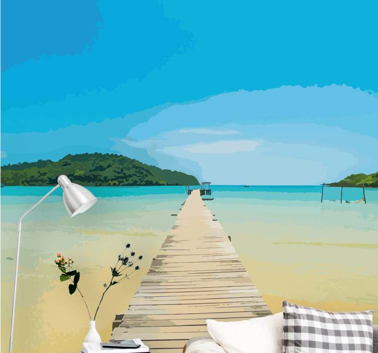 风景墙壁画宁静海岸小径 - TenStickers