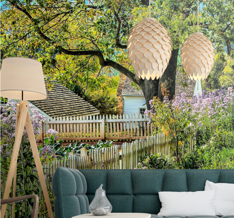 风景墙壁画宁静花园景观 - TenStickers