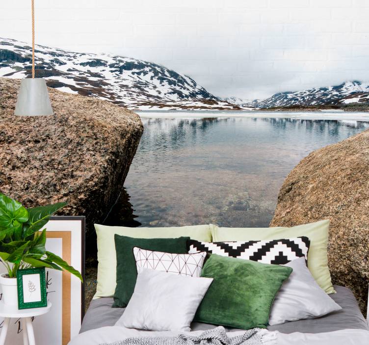 风景墙壁画宁静山脉回响 - TenStickers