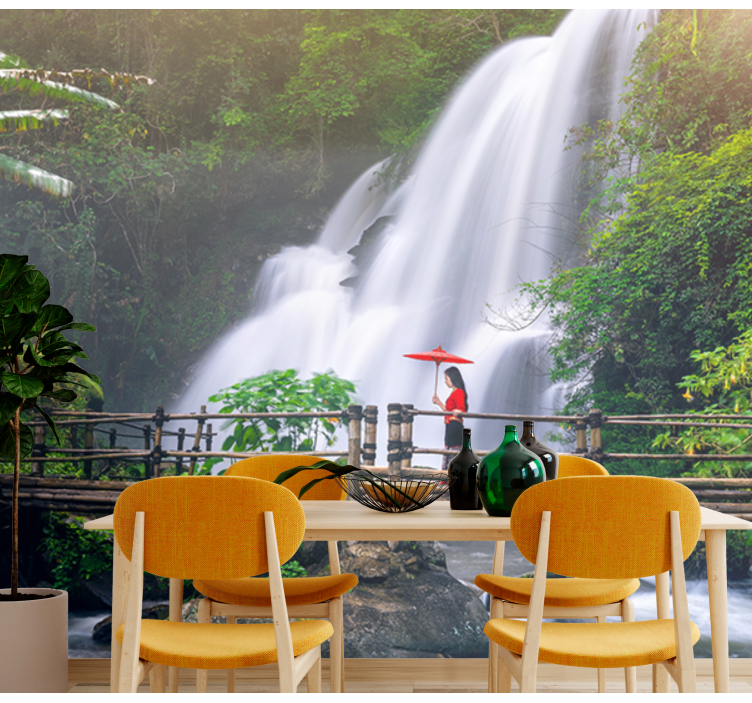 风景墙壁画静谧瀑布风景 - TenStickers