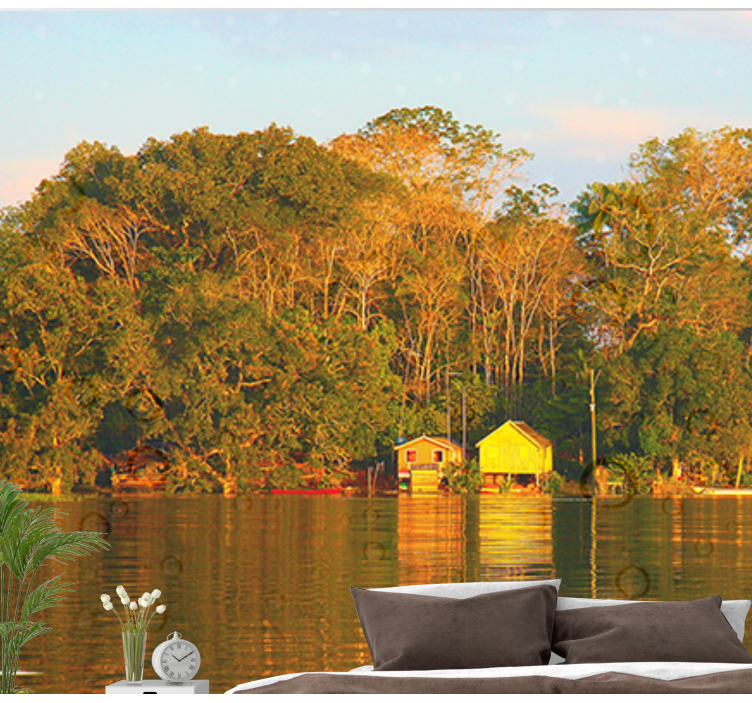 风景墙壁画 宁静的水景倒影 - TenStickers