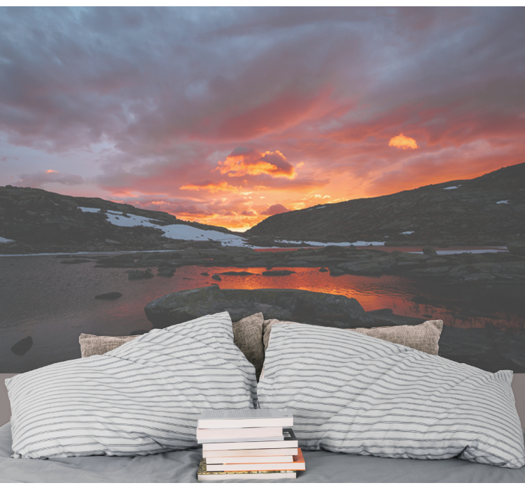 风景墙壁画惊艳的日落倒影 - TenStickers