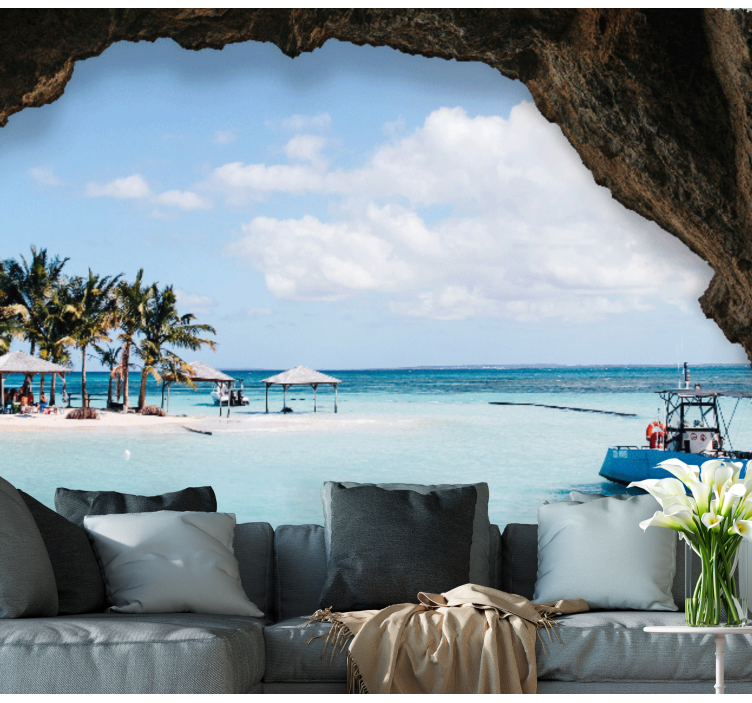 风景墙壁画热带海滨景色 - TenStickers