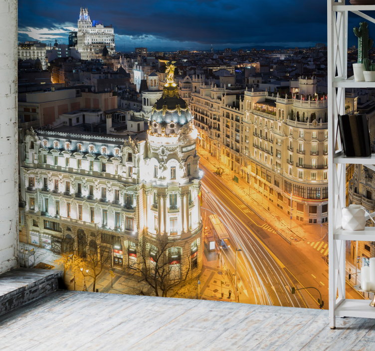 马德里格兰维亚城墙壁画 - TenStickers