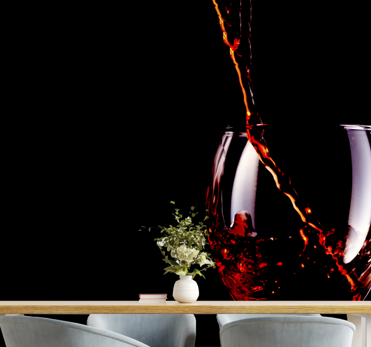 音乐主题壁画流动的酒水飞溅 - TenStickers