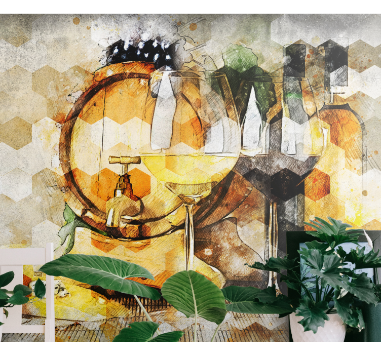 音乐主题壁画酒桶艺术 - TenStickers