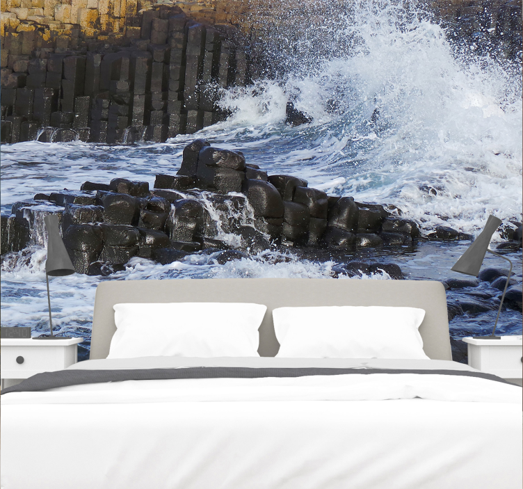 壁画海景 海洋玄武岩柱 - TenStickers