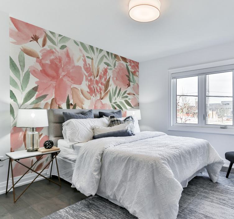 彩色纸质全景图 纸质彩绘全景花卉 - TenStickers