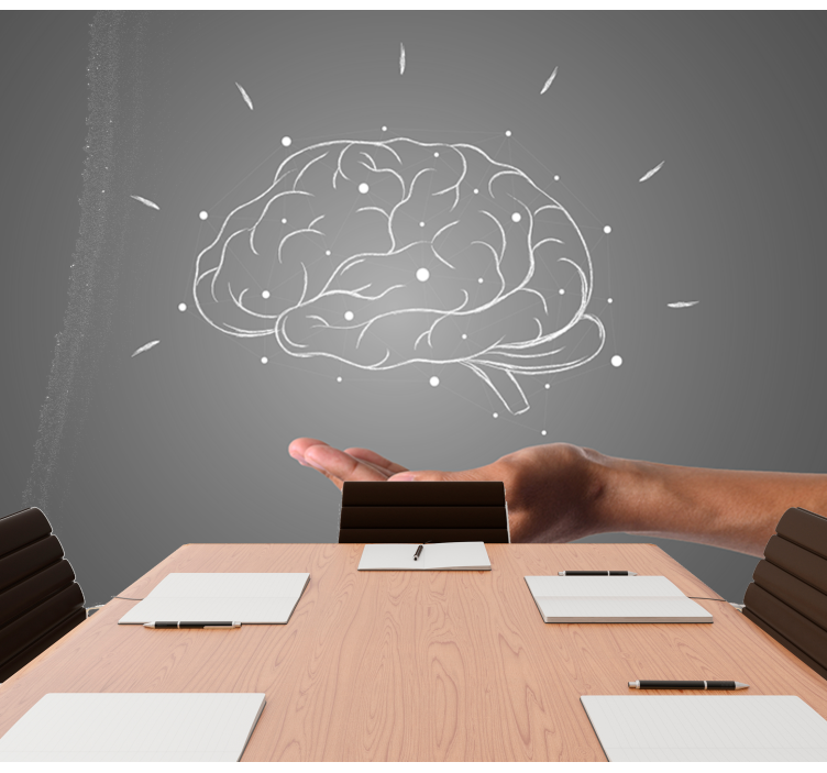短语墙壁画 大脑概念可视化 - TenStickers