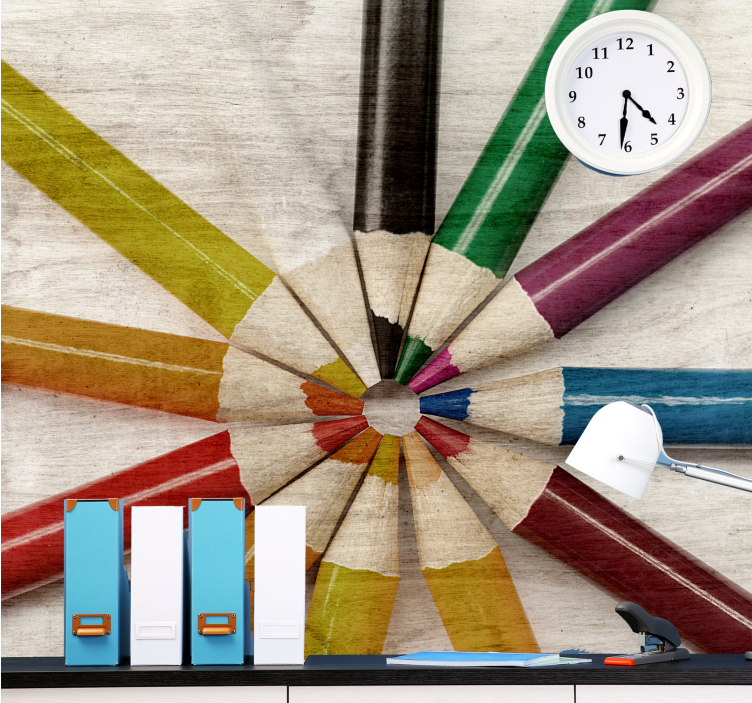 短语墙壁画色彩丰富的铅笔排列 - TenStickers