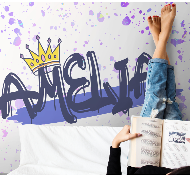 短语墙壁画定制姓名形成 - TenStickers