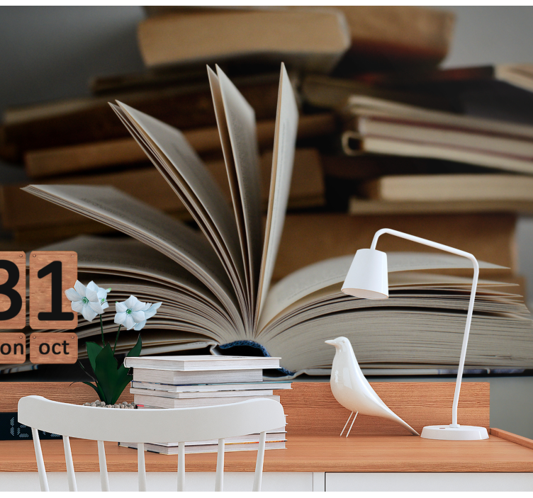 短语墙壁画开放书籍场景 - TenStickers