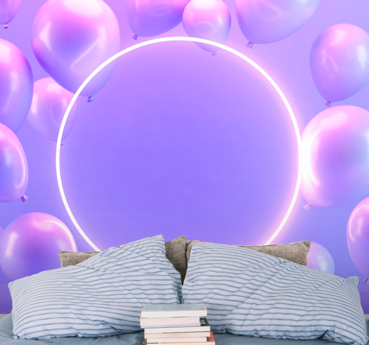 爱墙壁画漂浮气球圈 - TenStickers