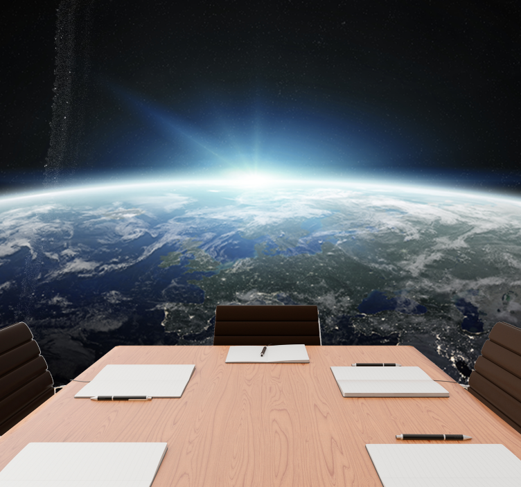 壁画 空间 地球视角图 - TenStickers