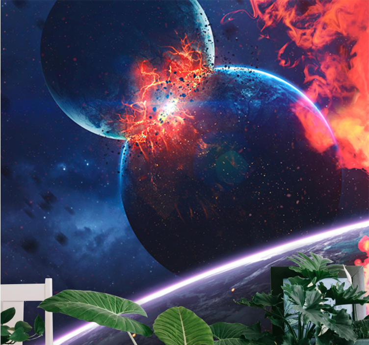 壁画 空间 震撼的宇宙碰撞 - TenStickers