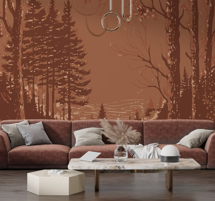 壁画展现自然抽象设计 - TenStickers