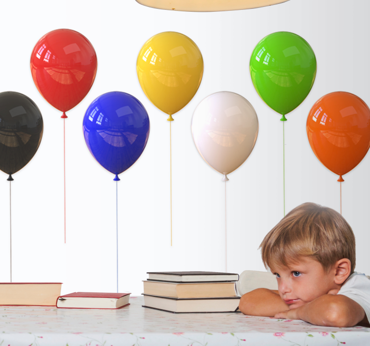 其他具有纹理和图案的壁画 彩色气球展示 - TenStickers