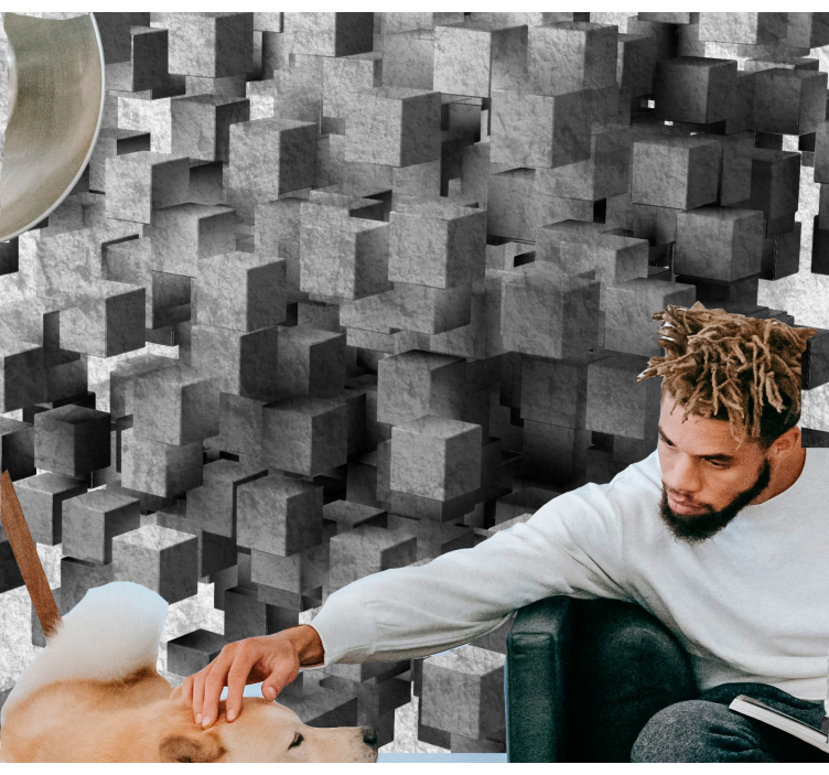 其他具有纹理和图案的壁画立方体表面图案 - TenStickers