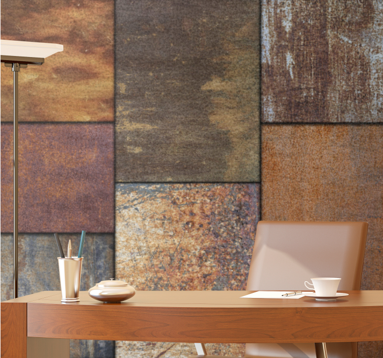 其他纹理和图案壁画质朴纹理面板 - TenStickers