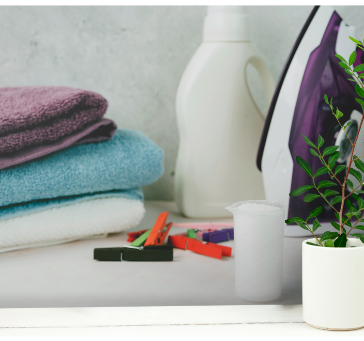 厨房壁画展示洗衣必备用品 - TenStickers