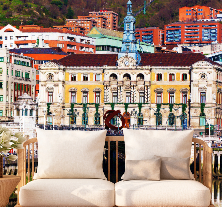 壁画 马德里 体现历史悠久的毕尔巴鄂建筑 - TenStickers