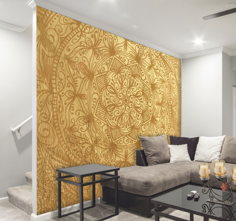 曼陀罗壁画 华丽的漩涡图案 - TenStickers