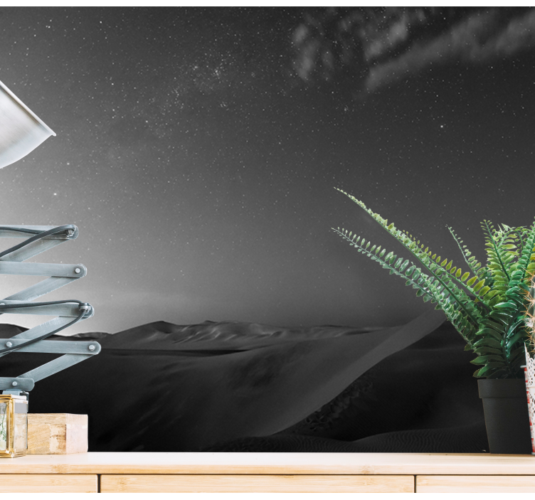 山墙壁画沙漠沙丘之夜 - TenStickers