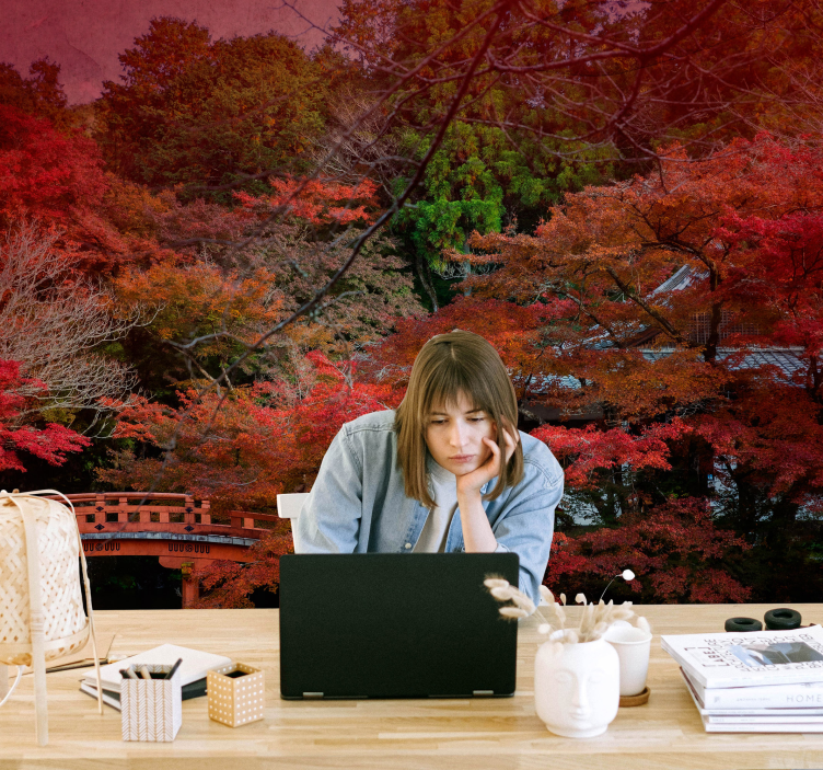 壁画质地带来秋日宁静 - TenStickers