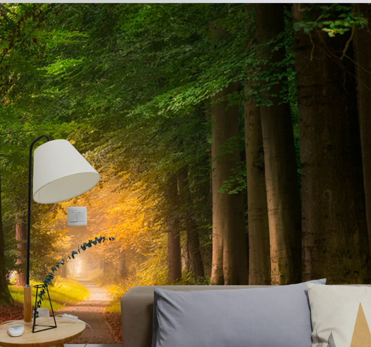 壁画质地森林小径场景 - TenStickers