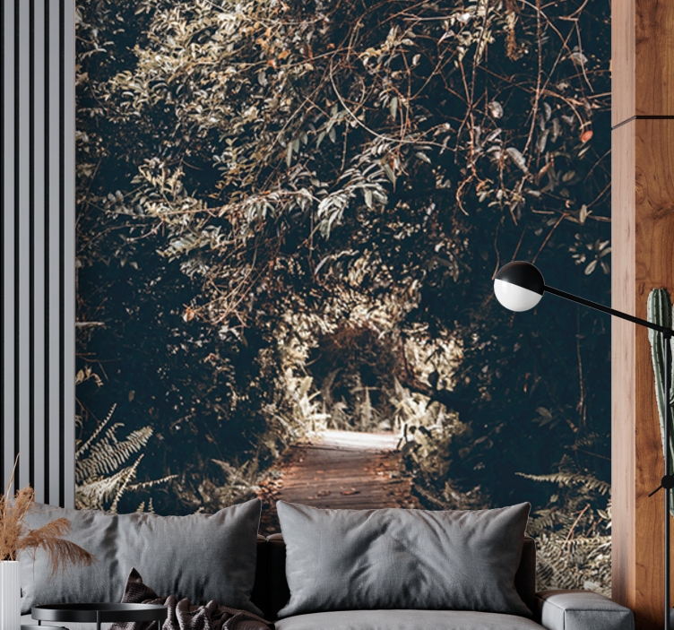 壁画质地森林小径路径 - TenStickers