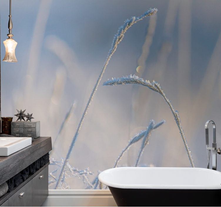 壁画质地呈现霜冻草尖效果 - TenStickers