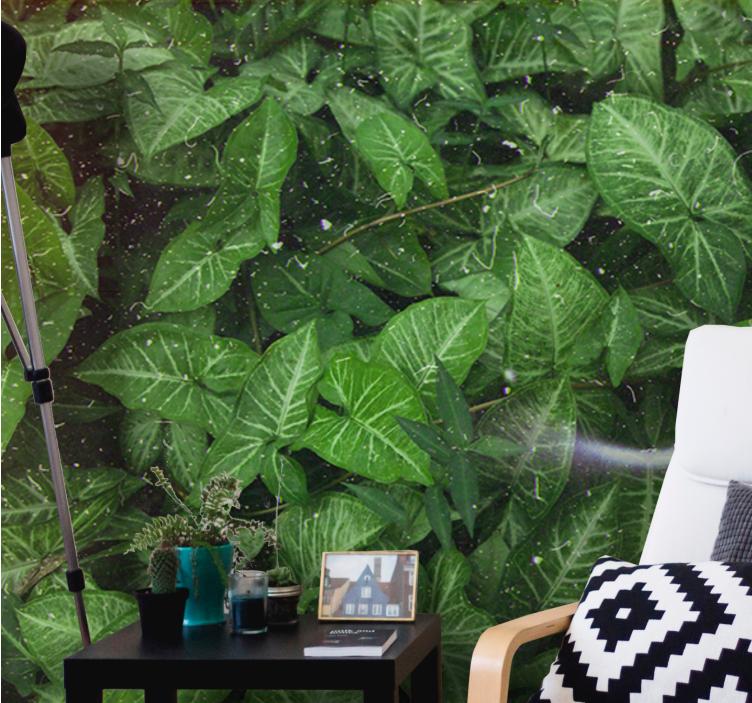 壁画质地生动叶子构图 - TenStickers