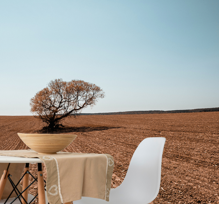 壁画质地孤独树木风景 - TenStickers