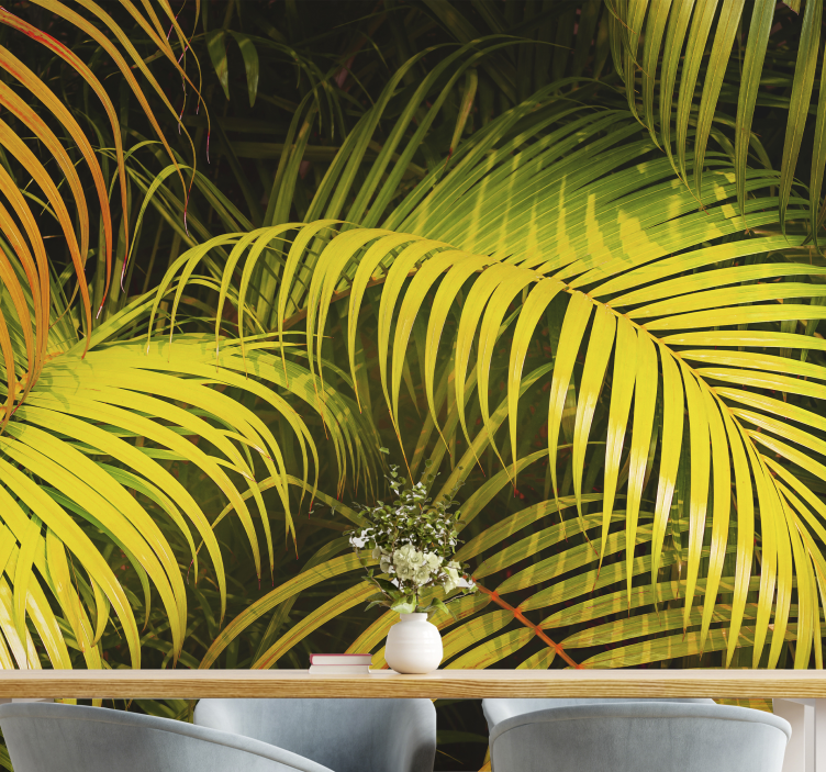 壁画质地展现郁郁葱葱的绿意 - TenStickers