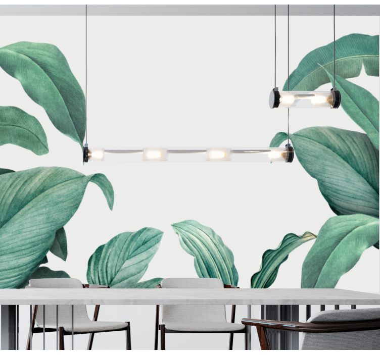 壁画质地 茂盛的叶子组成 - TenStickers