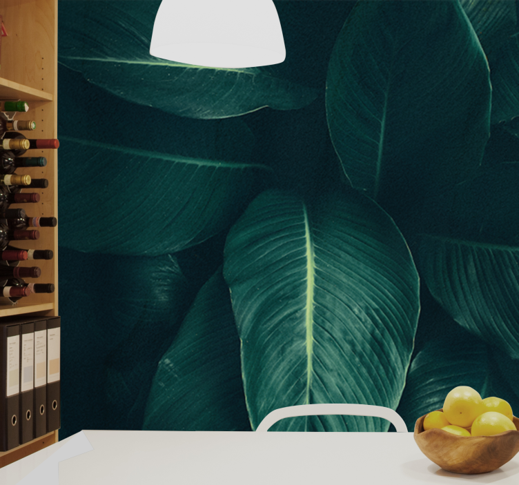 壁画质地展现丰盛叶片质感 - TenStickers