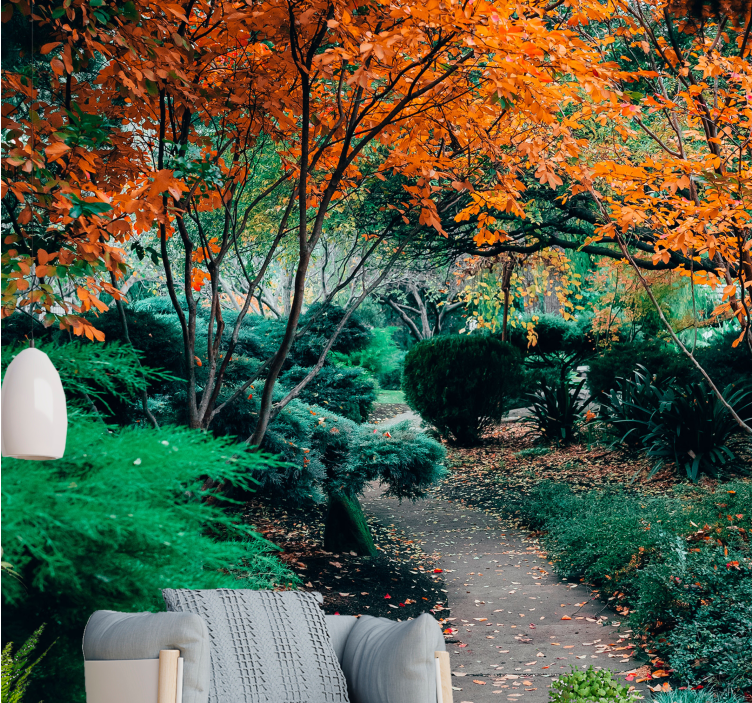 壁画质地树间小径 - TenStickers