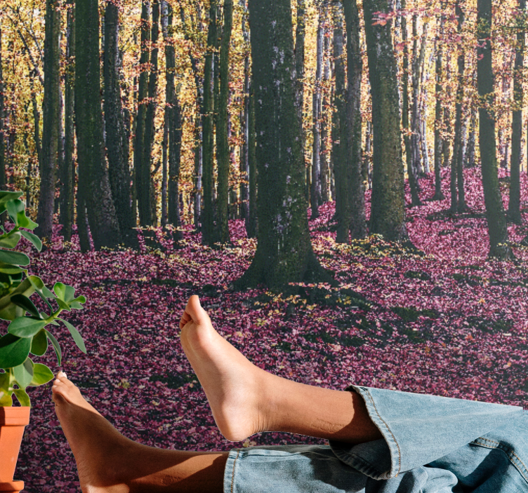 壁画质地带来宁静森林场景 - TenStickers