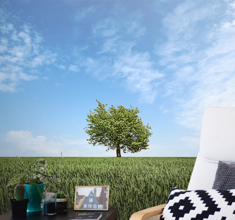 壁画质地独树风景 - TenStickers