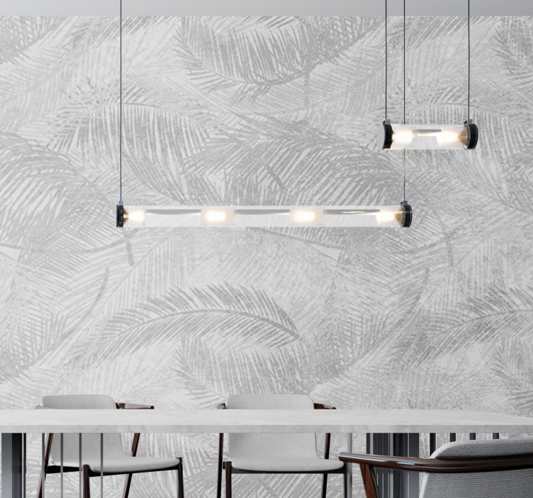 壁画质地时尚叶子图案 - TenStickers