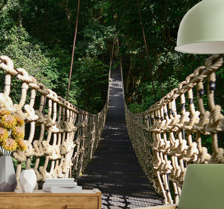 壁画质地悬浮森林小径 - TenStickers