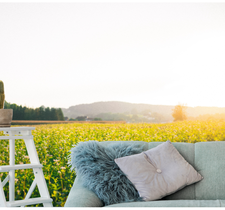 壁画质地宁静草甸风景 - TenStickers