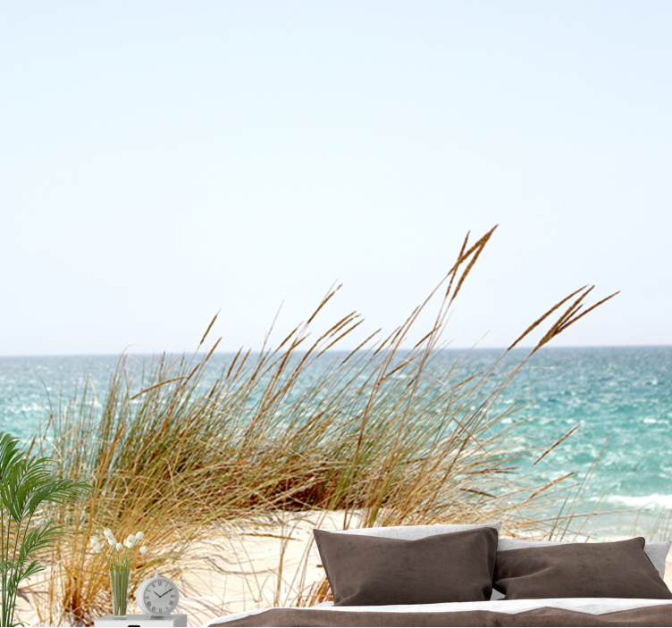 壁画质地展现宁静海岸风景 - TenStickers