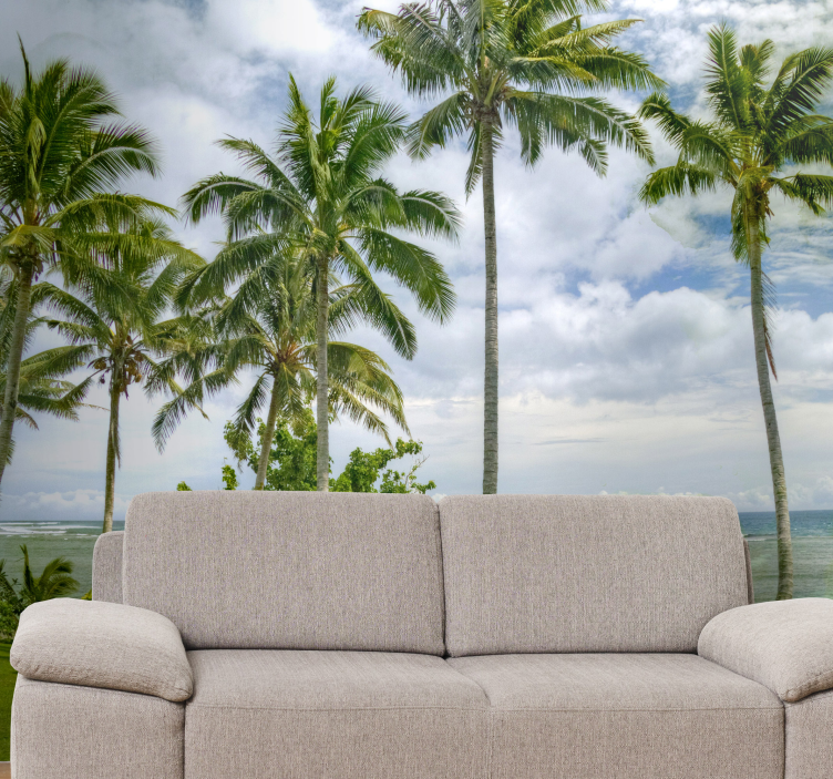 壁画质地热带棕榈景观 - TenStickers