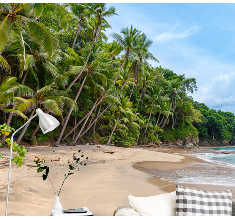 壁画质地热带海岸绿洲 - TenStickers