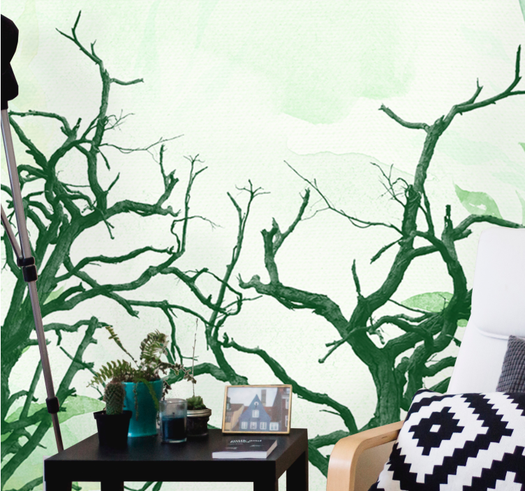 树木墙壁画精美树木剪影 - TenStickers