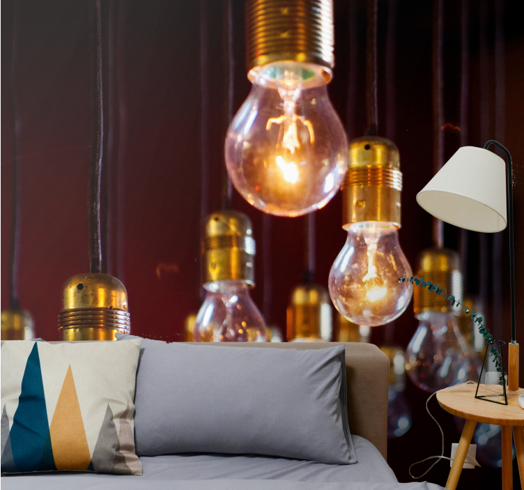 其他车辆壁画与爱迪生灯泡组合 - TenStickers